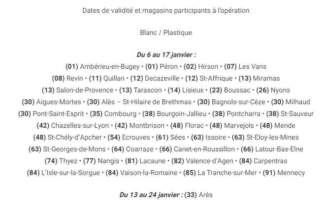 date de validite promo bazarland 6 janvier 2021